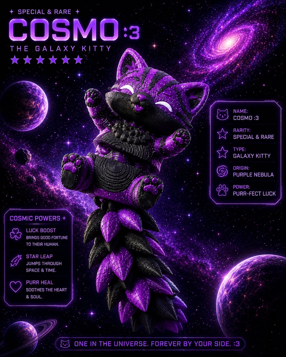Cosmo :3 — The Galaxy Kitty collectible card